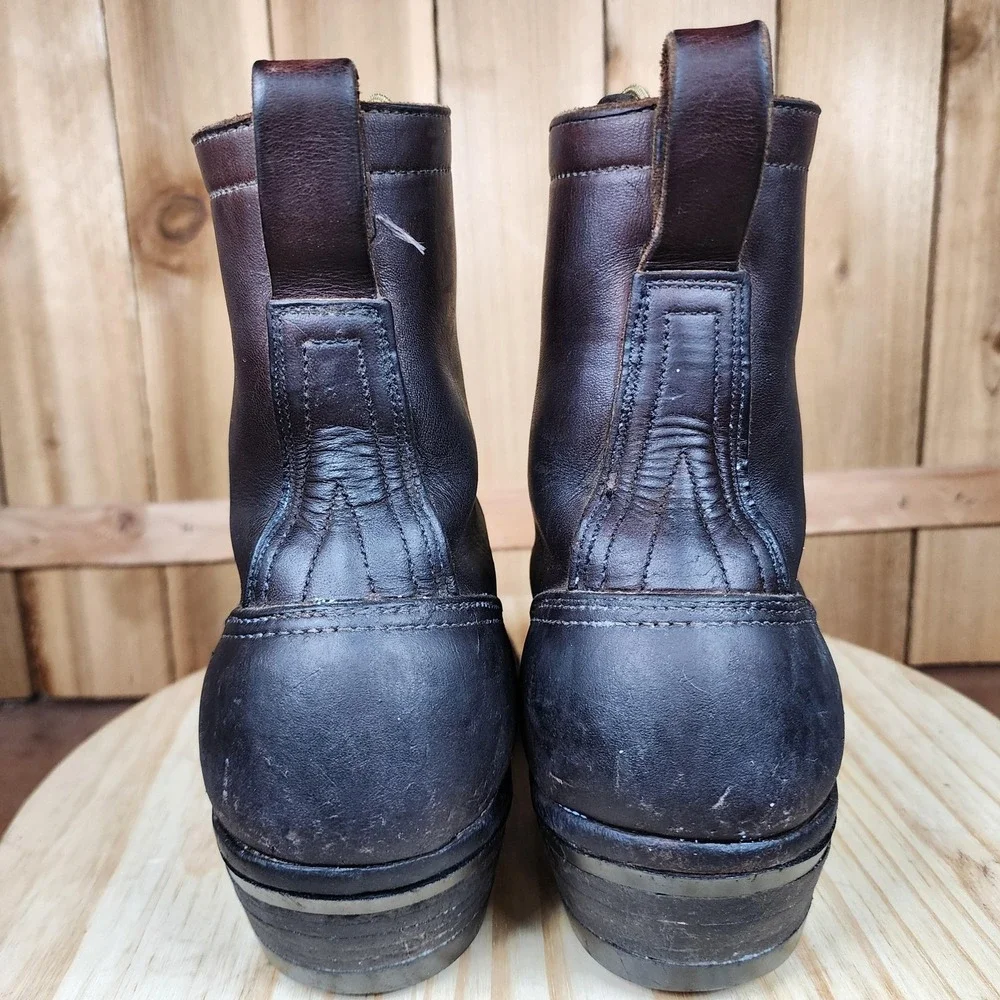 Hathorn Boot Mfg‎ Packer Boots Mens Size 6.5 A Brown Leather Vibram Work USA